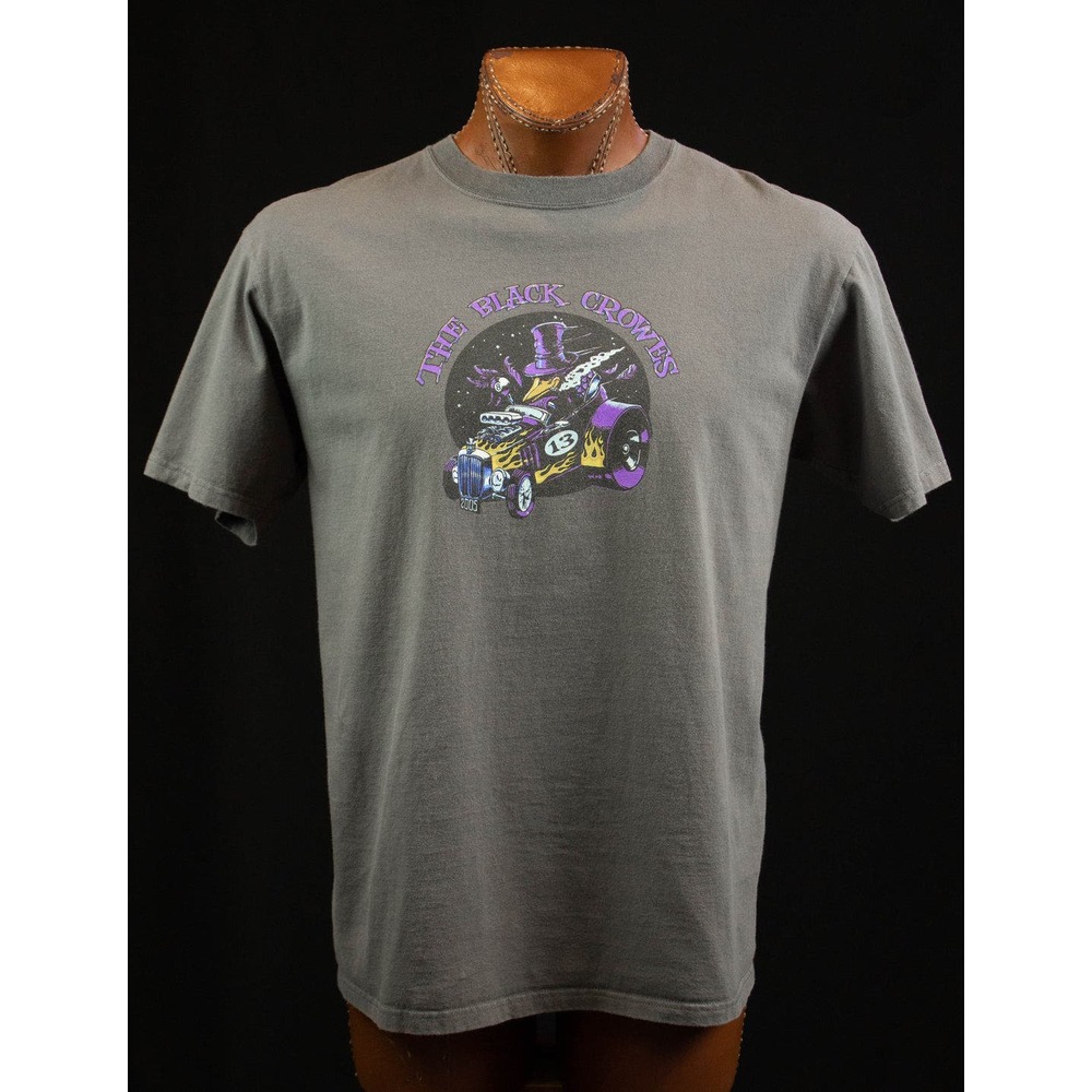 RARE black crowes concert t shirt 2005 hot rod grey and purple large